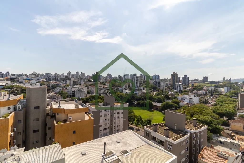 Imagem Apartamento semimobiliado em andar alto no bairro Petrópolis. 
 
Vista panorâmica de todas as jane...