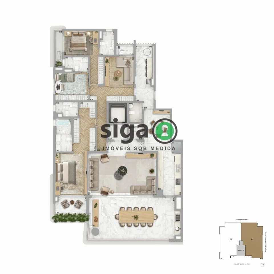 Imagem Apartamento para venda na Vila Clementino 04 suítes, São Paulo - SP
