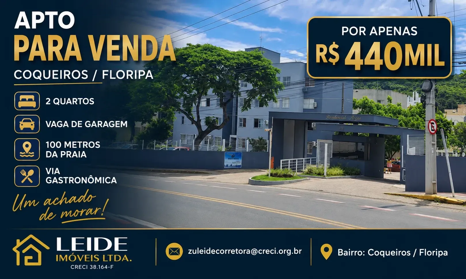Imagem Apartamento com 2 Quartos à Venda, 44 metros em Coqueiros - Florianópolis