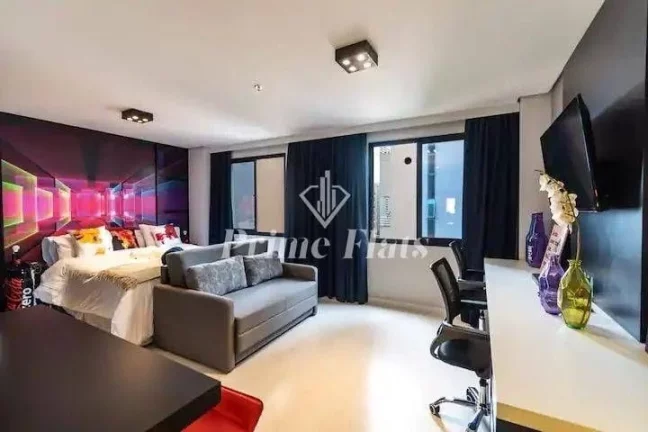 Foto do imóvel Flat disponível para locação no Mercure São Paulo Moema Times Square Hotel, com 29,40m², 1 dormitório e 1 vaga de garagem em Avenida Jamaris