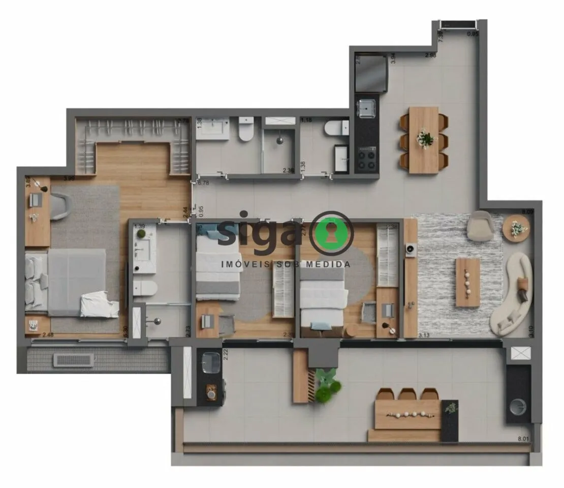 Imagem Botaní Pompéia: 98m² de modernidade e conforto em localização privilegiada