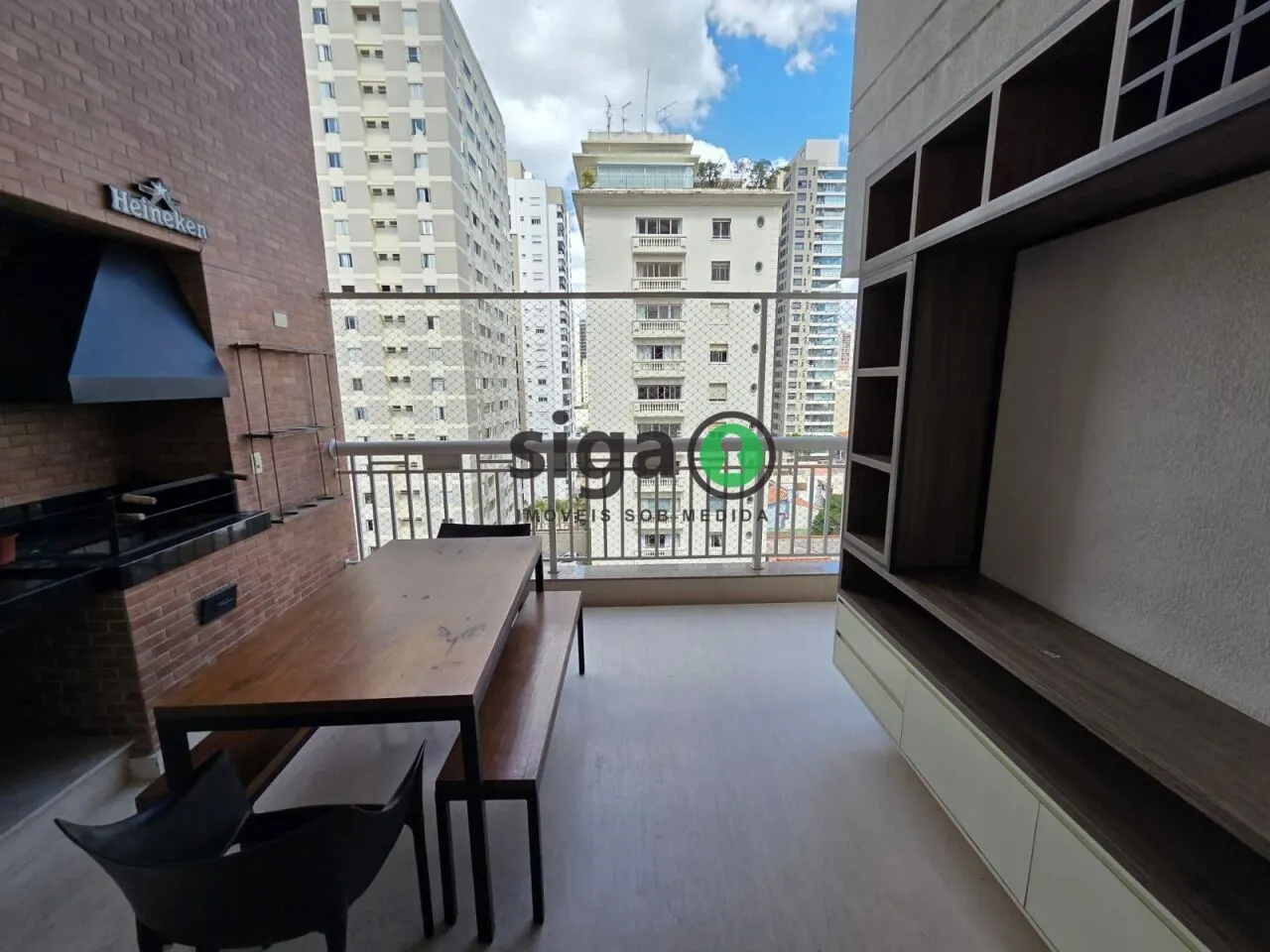 Imagem Apartamento Brooklin 134 m² 3 suítes pé direito duplo varanda gourmet churrasqueira