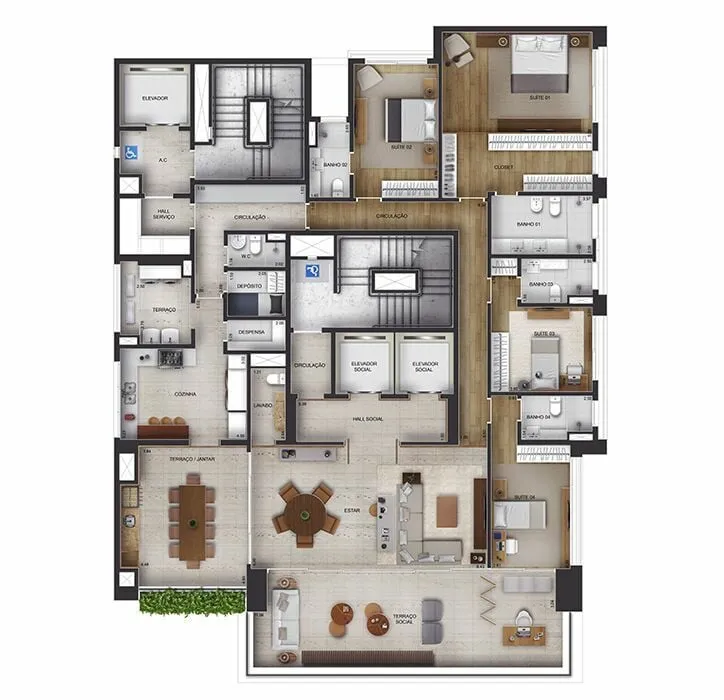 Imagem Apartamento Alto Padrão 4 suites