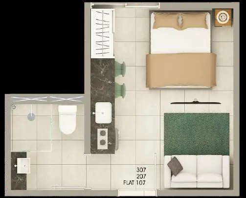 Imagem Flat para alugar, 26 m² por R$ 2.650,00/mês - Jardim Oceania - João Pessoa/PB