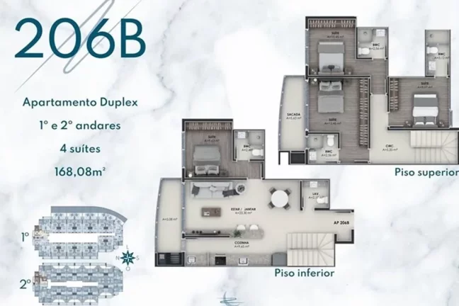Imagem Apartamento à venda em Florianópolis, Jurerê, com 4 quartos, 156m2