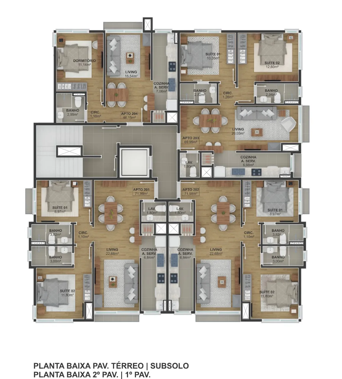 Imagem Apartamento à venda em Gramado, Floresta, com 2 quartos, 71.98m2