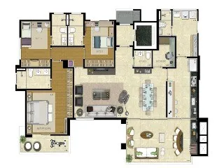 Imagem Comprar apartamento com 4 dormitórios em Tatuapé, São Paulo-SP Apartment for sale in são Paulo Brazil