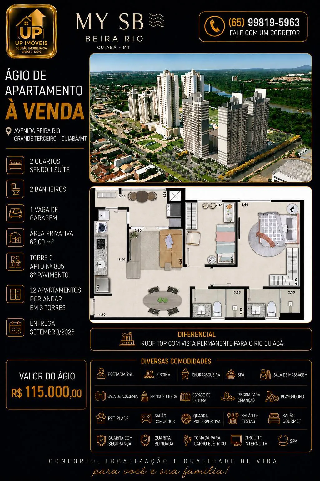 Imagem Apartamento na planta, my SB, 2 quartos