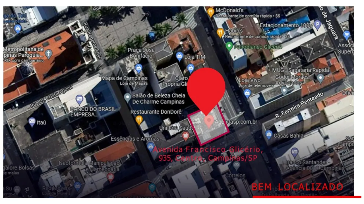 Imagem Ponto Comercial de Alto Padrão no Centro de Campinas-SP: 9 Vagas de Garagem e 2.964,21 m² de Área Disponíveis!