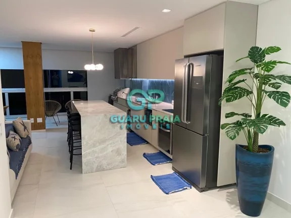 Imagem 3 dormitórios sendo 1 suíte, 3 banheiros, cozinha integrada com sala ampla, para 2 ambientes com sacada, finamente mobiliado.