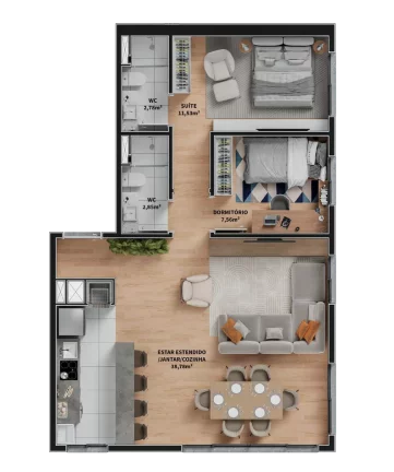 Imagem Varandas 20 de Setembro - Apartamento à venda no bairro Coronel Nassuca - Guaíba/RS