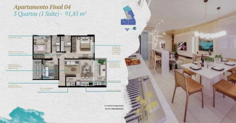 Imagem Acqua Design - Apartamento 3 Suítes, 120 m² à Venda na Orla da Graciosa