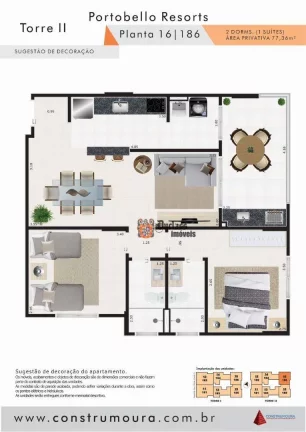 Imagem Apartamento com 2 dormitórios à venda, 77,35 m² a partir de R$ 472.206, - Centro - Mongaguá/SP