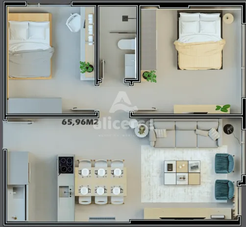 Imagem Studio à venda com 2 quartos , 37m² em Trindade Florianópolis