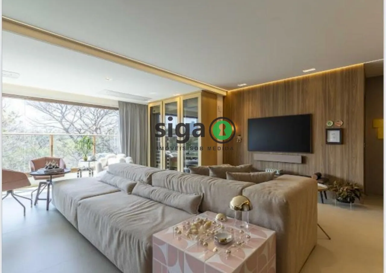 Foto do imóvel Apto com 142m² à Venda no Campo Belo, com 2 suites, sendo a máster com closet, 2 vagas, Mobiliado