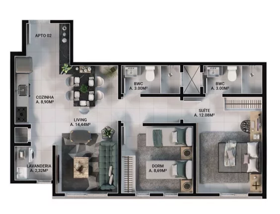 Imagem Scenarium Tower - Apartamento à venda no bairro Morretes - Itapema/SC
