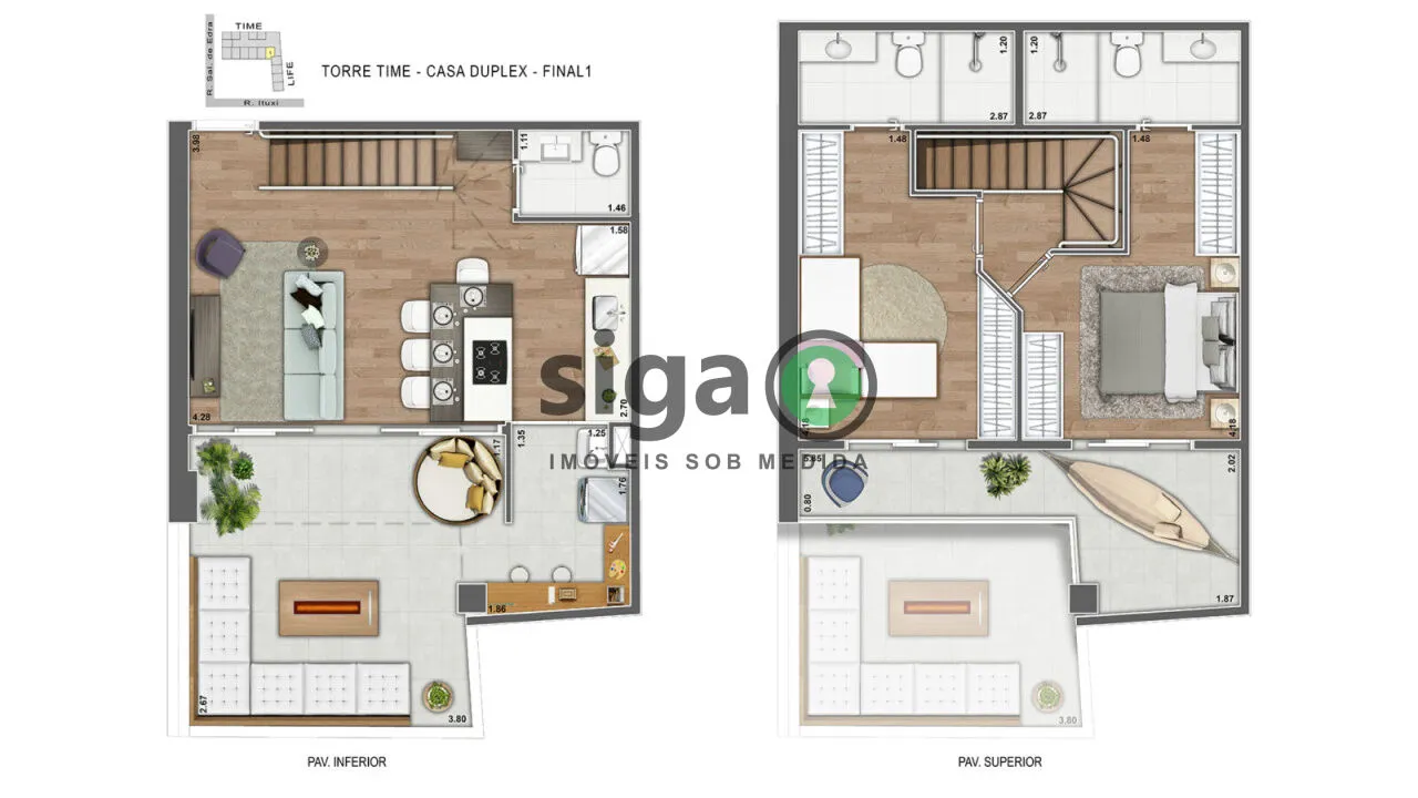 Foto do imóvel Casa Dúplex pronta para morar- 77m2 2 suítes e 1 vaga - Próximo ao Metrô Saúde.