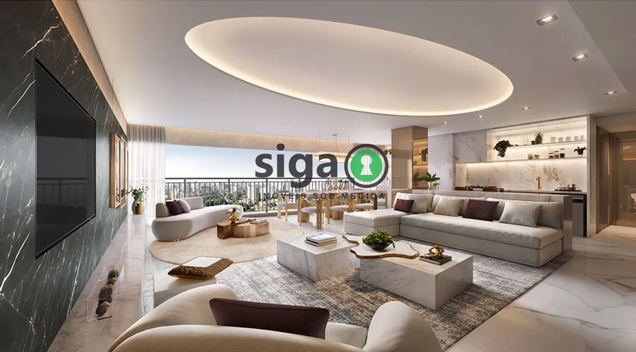 Imagem Apartamento 162 m² - 4 dormitórios (opção 3 suítes) e 2 vagas onde tudo acontece no Brooklin