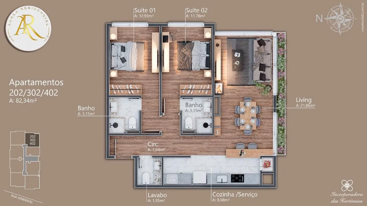 Imagem Apartamento à venda em Gramado, Av. Central, com 1 quarto, 53.88m2