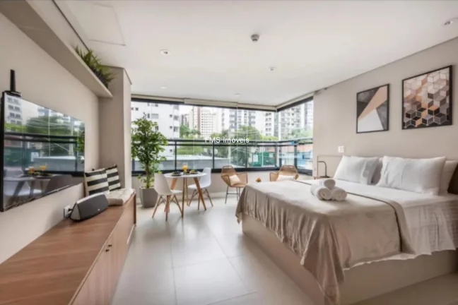 Foto do imóvel Apartamento à venda em Moema, São Paulo-SP: 1 quarto, 1 banheiro, 34m² de área.