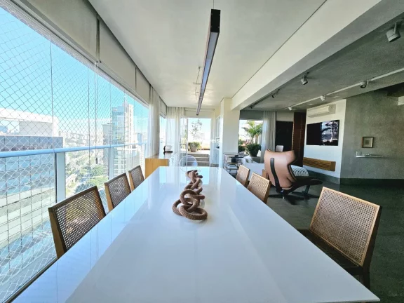Imagem Cobertura de luxo à venda em São Paulo-SP, Cidade Monções: 3 quartos, 3 suítes, 3 salas, 4 banheiros, 3 vagas, 230m².