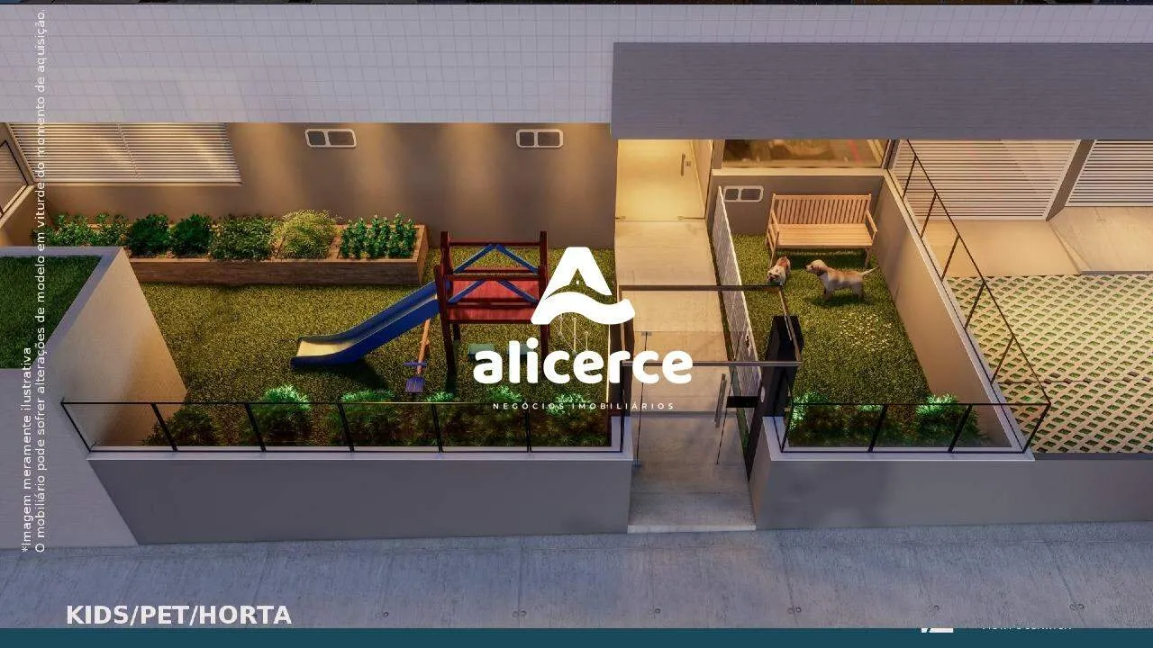 Imagem Apartamento Novo com Amplo Terraço 2 dormitórios com suíte, à Venda em Barreiros - São José/SC
