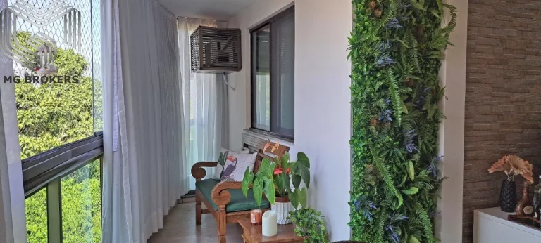 Imagem Apartamento à venda no Recreio dos Bandeirantes, Rio de Janeiro-RJ, com 3 quartos, 1 suíte, 3 salas , 3 vagas e 91m² de área. Varanda
