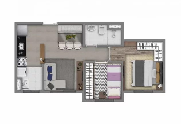 Imagem VIVAZ CANTAREIRA - Apartamentos de 2 dormitórios, com fácil acesso à CPTM Jaraguá!
