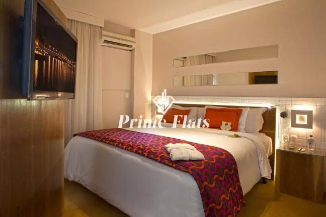 Imagem Flat disponível para venda no Quality Suites Alphaville, com 34m², 1 dormitório e 1 vaga