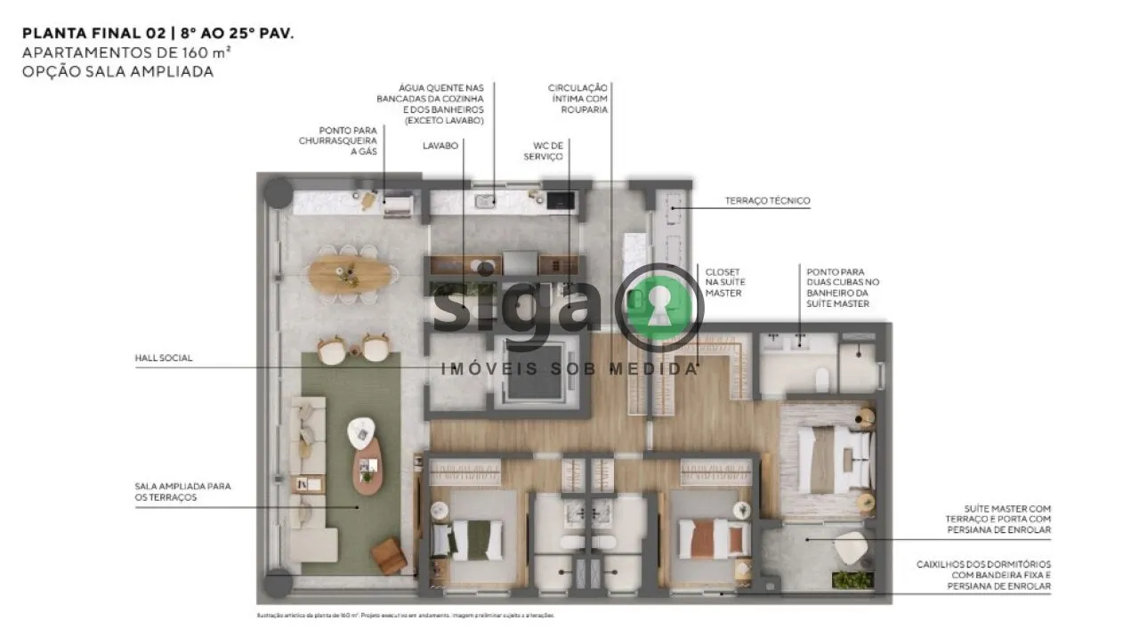 Imagem Apartamento para venda em Moema com 03 suítes, São Paulo - SP