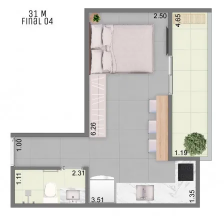 Imagem Apartamento com 1 Quarto à Venda, 28 m² em Chácara Seis de Outubro - São Paulo