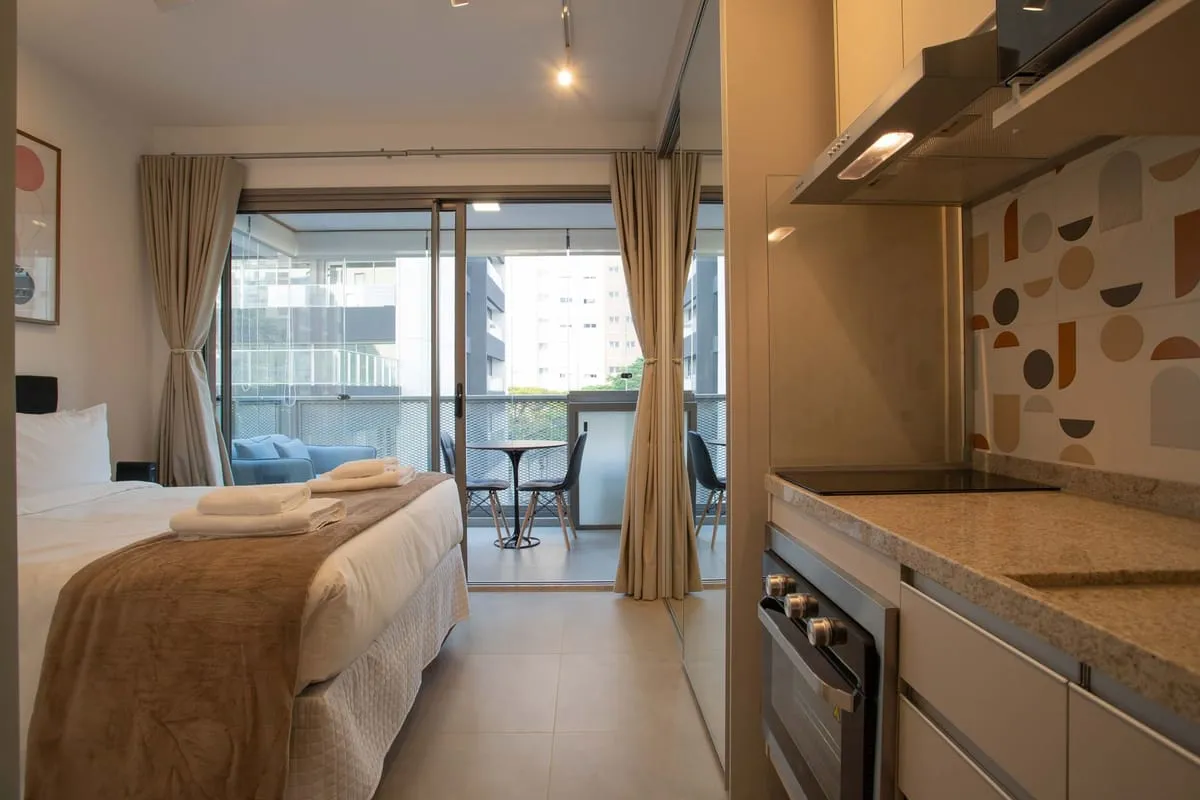 Imagem Apartamento com 1 Quarto para alugar, 25m² - Pinheiros