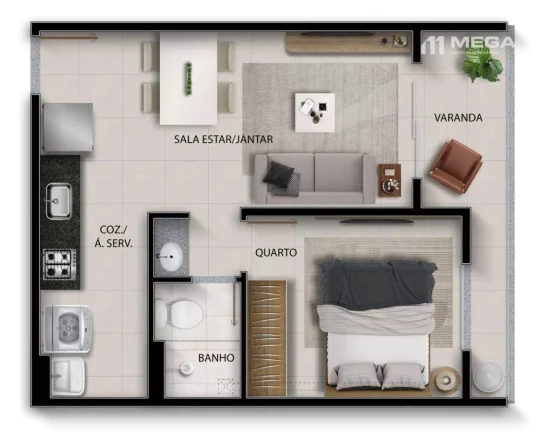 Imagem Apartamento com 2 dormitórios à venda, 45 m² por R$ 465.000 - Vila Velha/ES