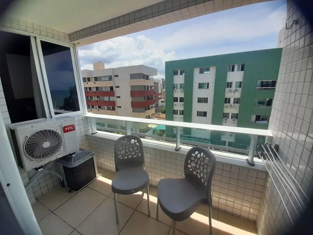 Imagem Flat mobiliado em Manaíra, vista lateral para o mar, lazer na cobertura, garagem e localização privilegiada.