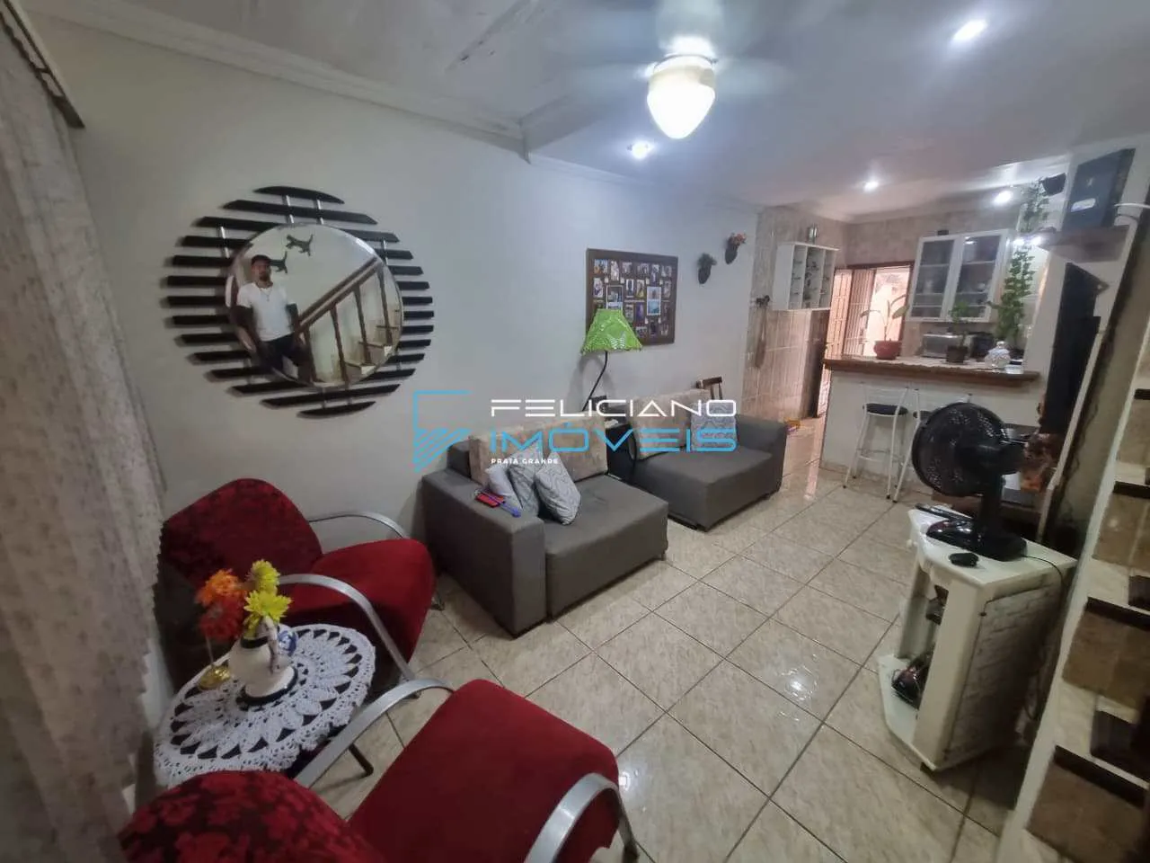 Imagem Sobrado com 2 quartos, Balneário Maracanã, Praia Grande - R$ 430 mil, Cod: 6924