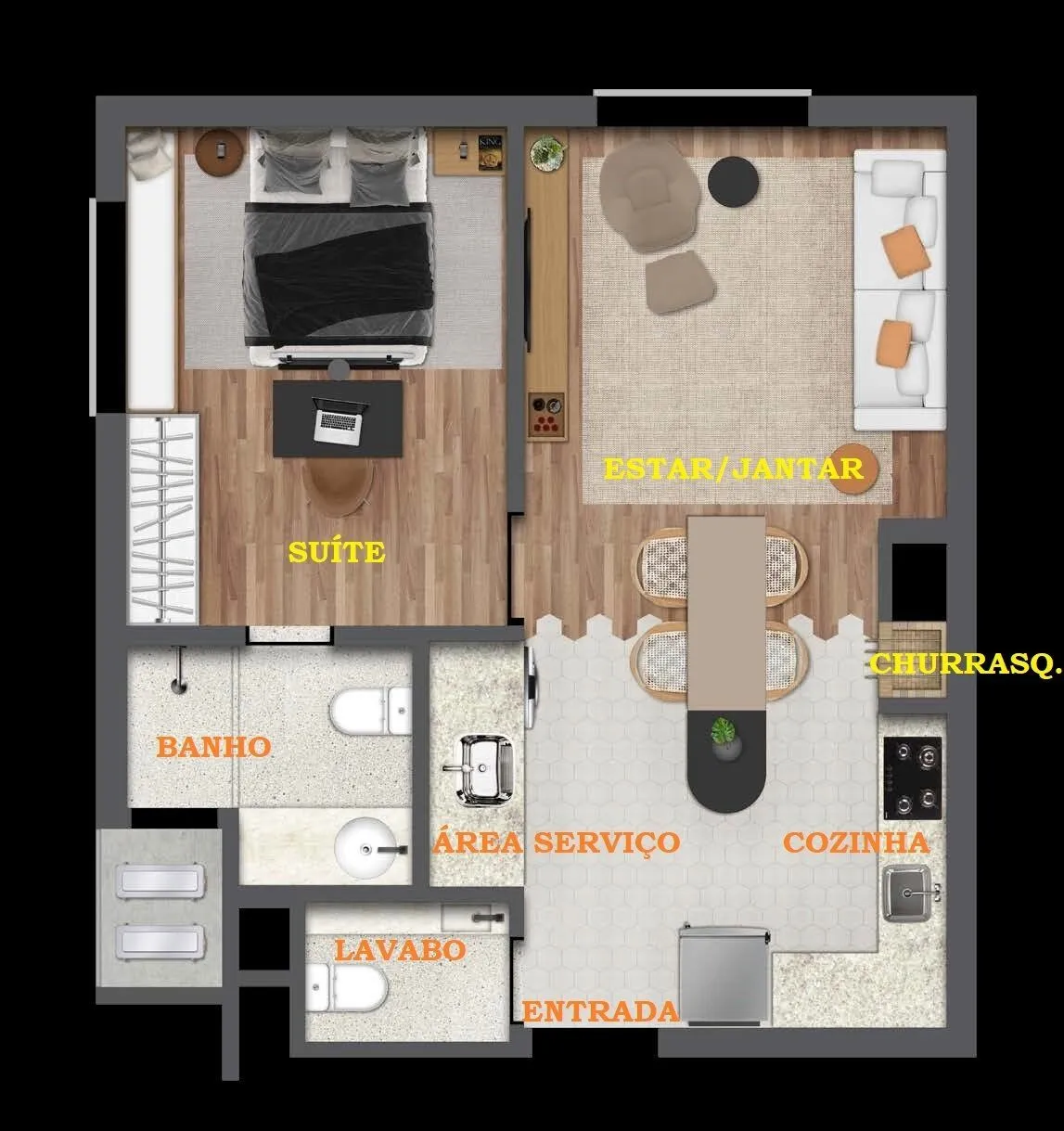 Imagem Apartamento 1 dormitório 1 vaga ao lado da PUC