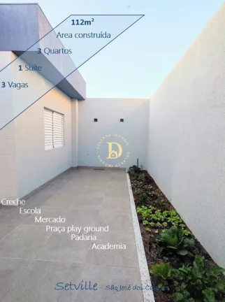 Imagem Casa - SetVille Altos de São José - SJCampos - 3 Dormitórios (1 Suíte)