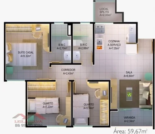 Imagem Apartamento 3 dormitórios para Venda em Teresina, São Cristovão, 3 dormitórios, 1 suíte, 2 banheiros, 1 vaga