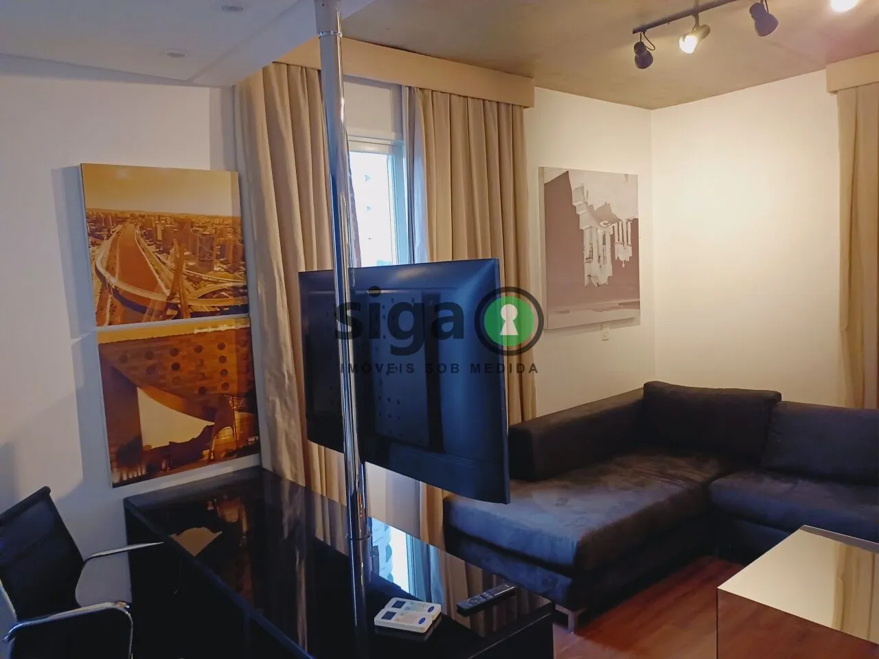 Imagem Apartamento Mobiliado com 1 quarto, 2 banheiros e 1 vaga para alugar no Brooklin
