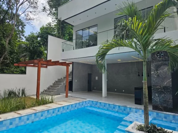 Foto do imóvel Casa nova em Alto Padrão, no condomínio Reserva do Parque , , com 3 suítes e piscina com hidromassagem, aceita Financiamento