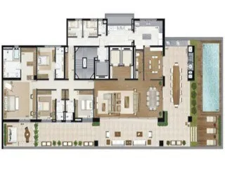 Imagem CONDOMÍNIO MARQUISE IBIRAPUERA , APARTMENT IN SAO PAULO, apartment in sao Paulo Brazil, apartamento 4 quartos em Ibirapuera São Paulo SP