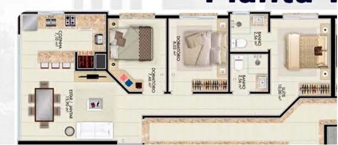 Imagem Apartamento 3 Dormitórios - Bairro Zona Nova