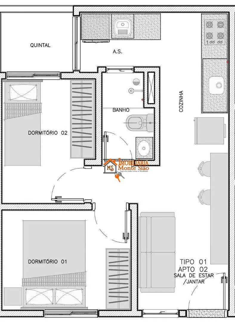 Imagem Apartamento Garden com 2 dormitórios à venda, 36 m² por R$ 249.900,00 - Vila Constança - São Paulo/SP