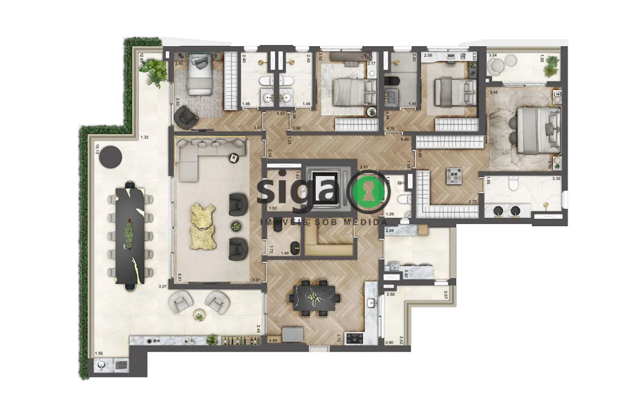 Imagem Apartamento à venda 4suítes 3 vagas Chácara Klabin