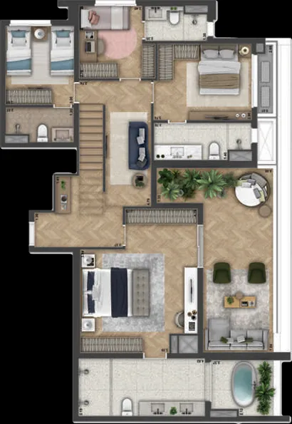 Imagem Jardins verticais, spa a 80 metros de altura. Tudo em uma rua reservada, mas muito prÃ³xima do metrÃ...