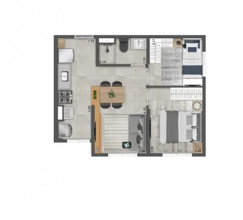 Imagem Apartamento com 2 Quartos à Venda, 44 m² em Vila Brasilândia - São Paulo