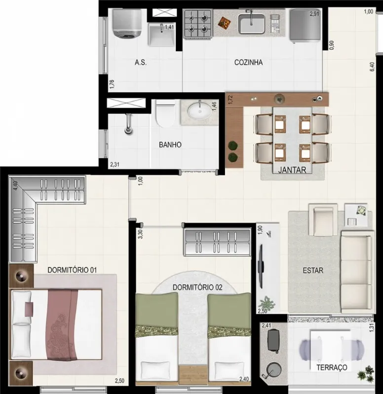 Imagem Imperdível! Apartamento à venda em Mauá-SP, Jardim Itapark, 2 quartos, 1 banheiro, 1 vaga de garagem, 55m² no Condomínio das Seringueiras.