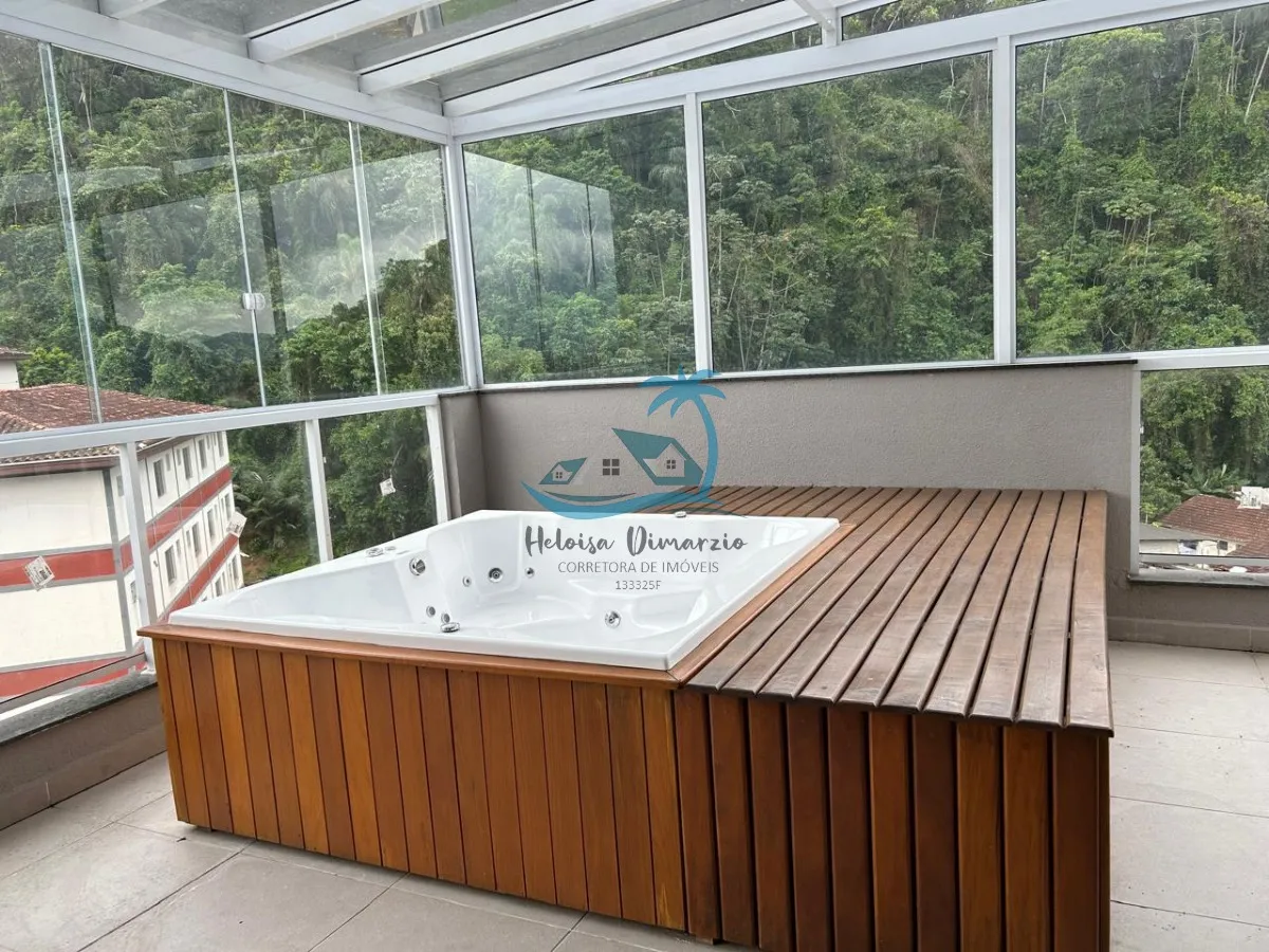 Foto do imóvel Cobertura mobiliada com 3 dormitórios com vista para o mar no Perequê-Açu