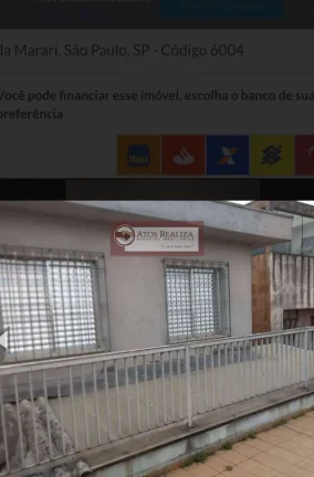 Imagem Venda Sobrado Vila Marari SP: 3 Dorms, 1 Suíte, 213m²