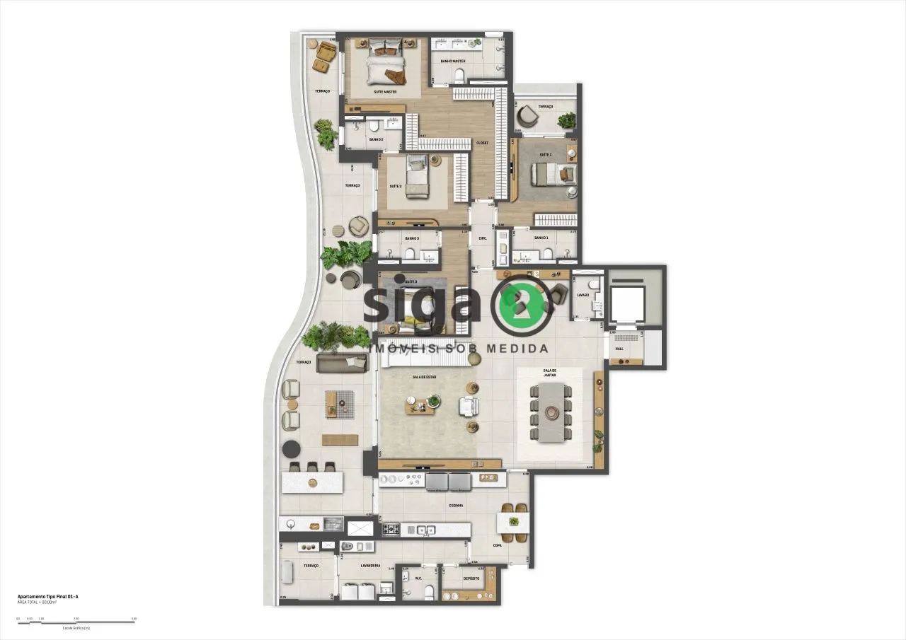 Imagem Apartamento para venda no Jardim das Perdizes 04 suítes, São Paulo - SP